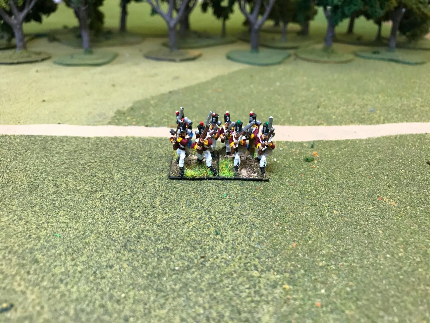 British Flank Company Advancing