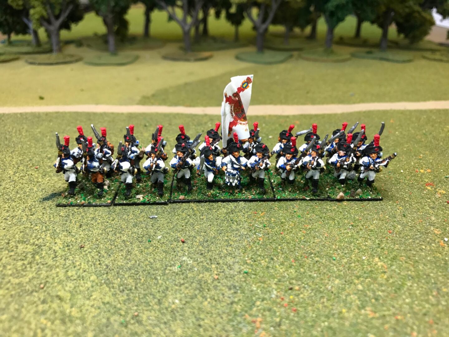 Spanish Regular Infantry Advancing With Command