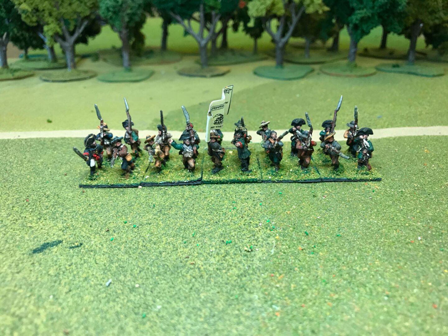 Ragged State Militia / Minuteman Advancing With Command
