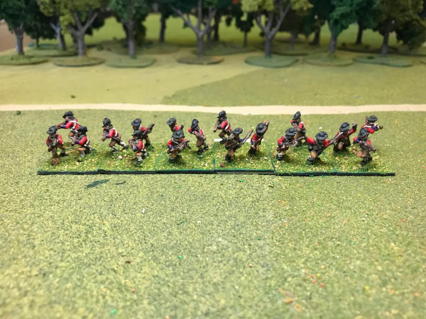 British Light Infantry With Command