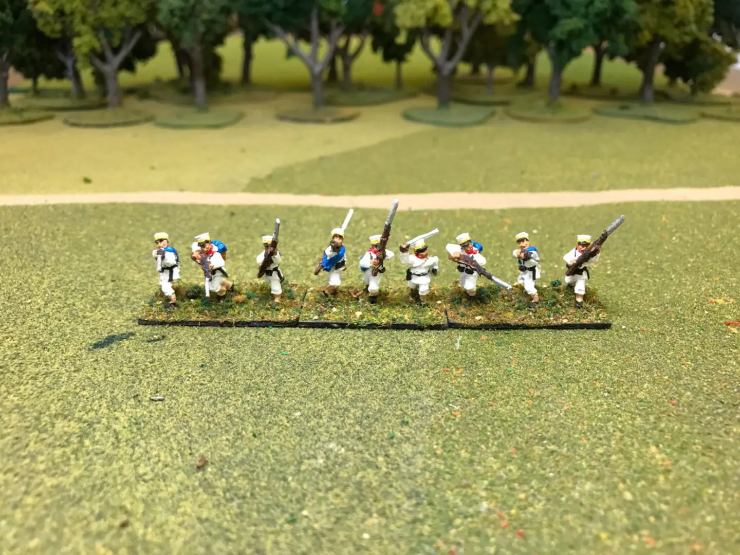 Japanese Infantry With Command