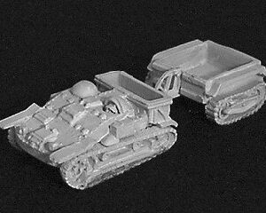 UE Armored Tractor With Tracked Trailer and TC Figures